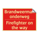 Brandweerman onderweg - Firefighter on the way