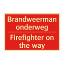 Brandweerman onderweg - Firefighter on the way