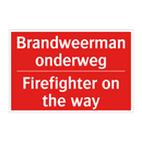 Brandweerman onderweg - Firefighter on the way
