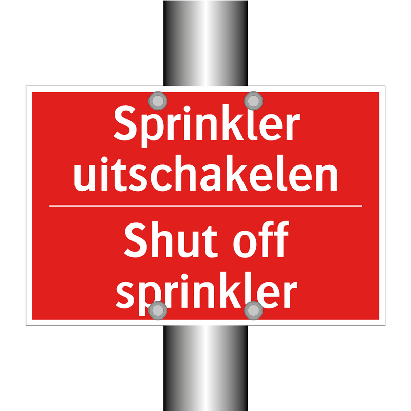 Sprinkler uitschakelen - Shut off sprinkler