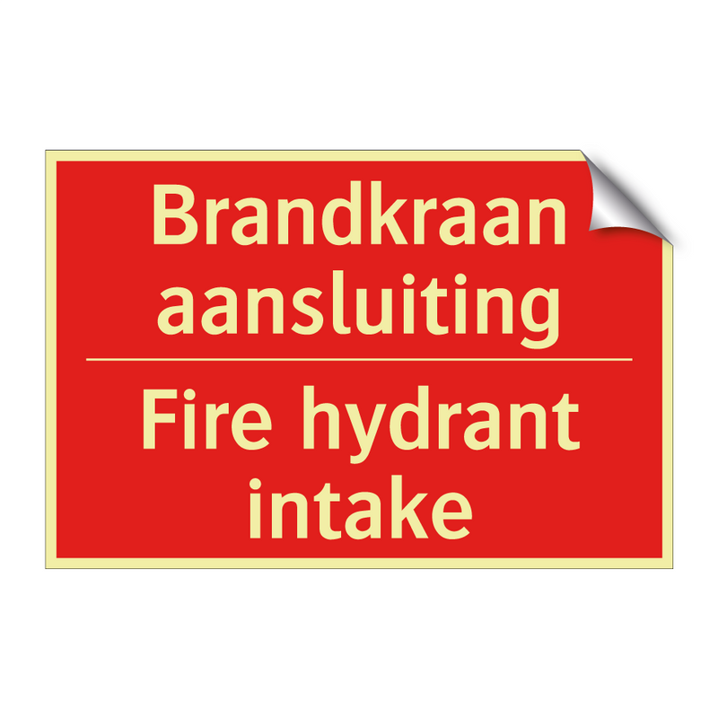 Brandkraan aansluiting - Fire hydrant intake