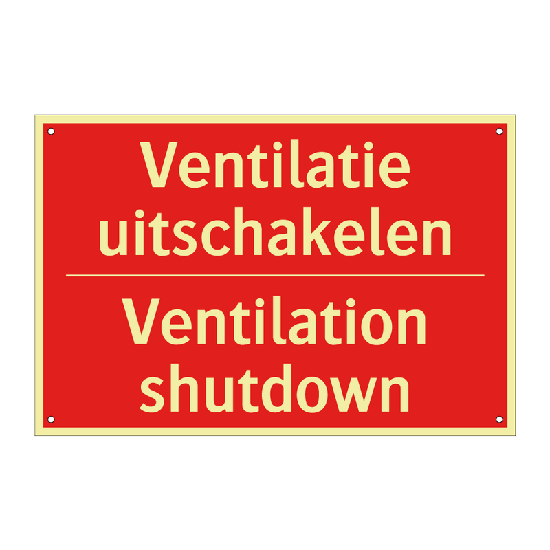 Ventilatie uitschakelen - Ventilation shutdown