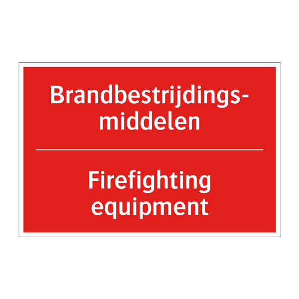 Brandbestrijdings- middelen - Firefighting equipment