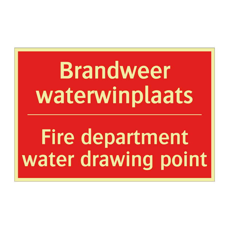 Brandweer waterwinplaats - Fire department water drawing point