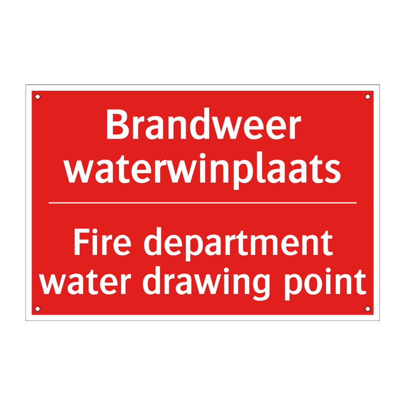 Brandweer waterwinplaats - Fire department water drawing point