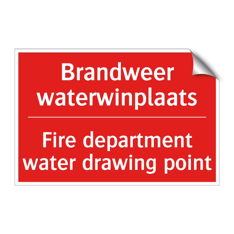 Brandweer waterwinplaats - Fire department water drawing point