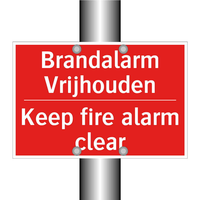 Brandalarm Vrijhouden - Keep fire alarm clear