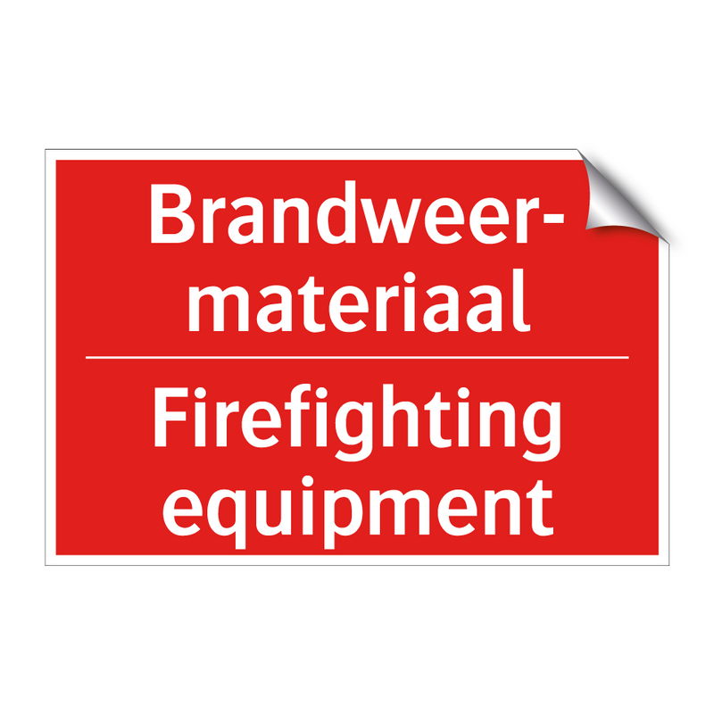 Brandweer- materiaal - Firefighting equipment