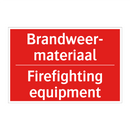 Brandweer- materiaal - Firefighting equipment