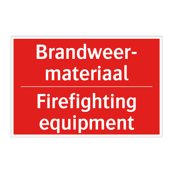 Brandweer- materiaal - Firefighting equipment