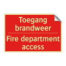 Toegang brandweer - Fire department access
