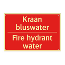 Kraan bluswater - Fire hydrant water
