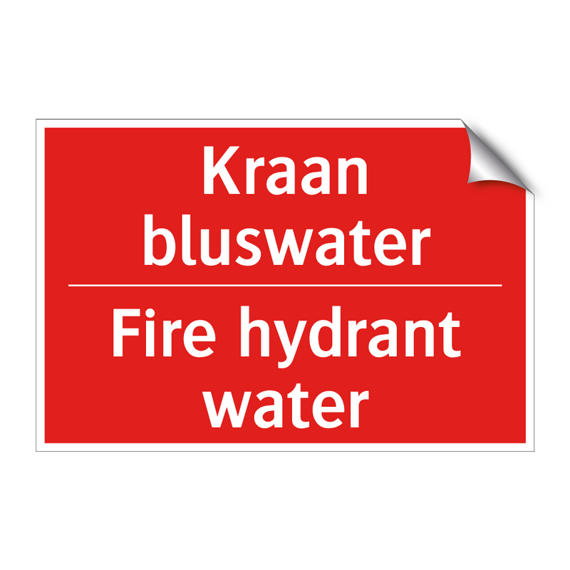 Kraan bluswater - Fire hydrant water