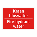Kraan bluswater - Fire hydrant water