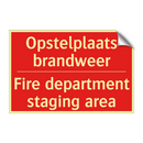 Opstelplaats brandweer - Fire department staging area