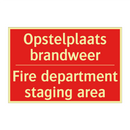 Opstelplaats brandweer - Fire department staging area