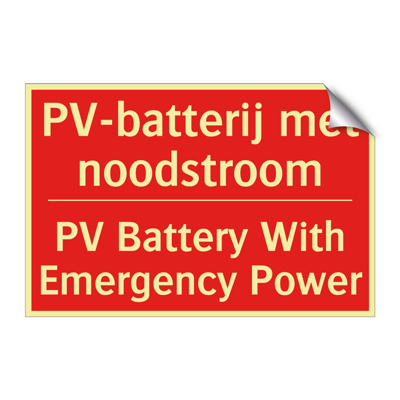 PV-batterij met noodstroom - PV Battery With Emergency Power