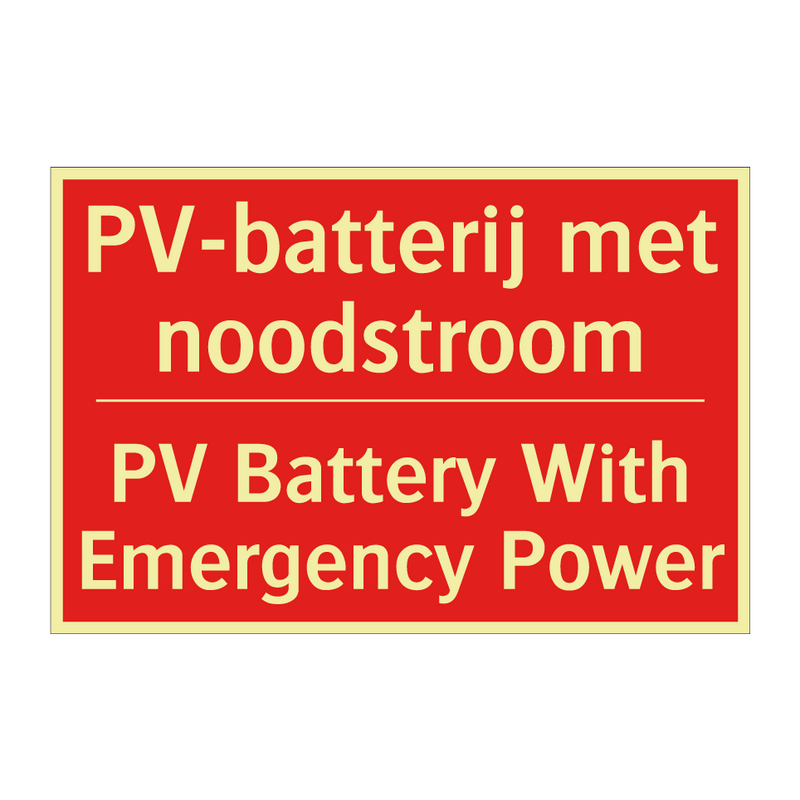 PV-batterij met noodstroom - PV Battery With Emergency Power