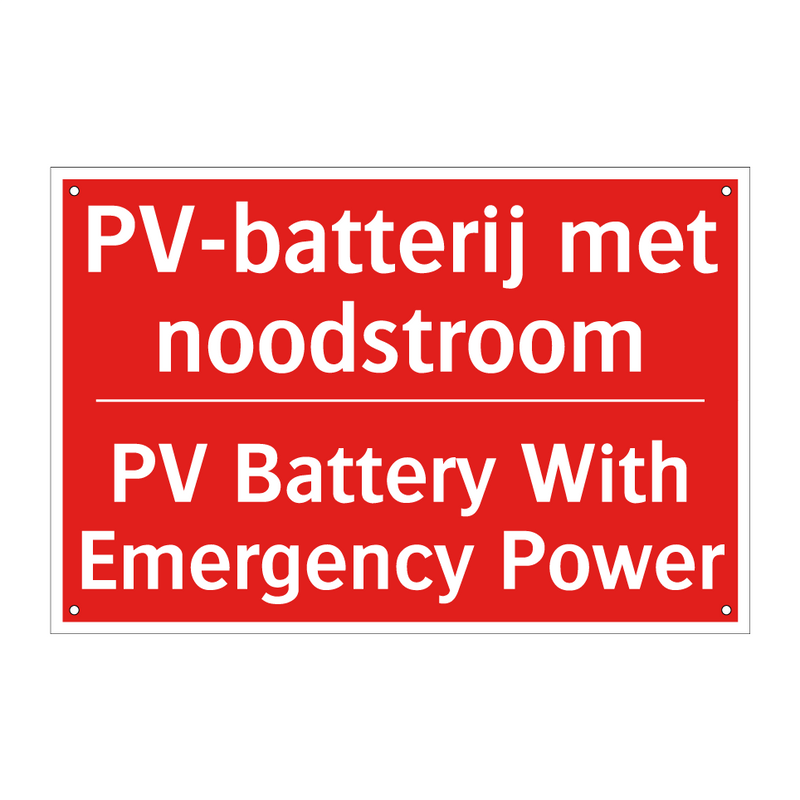 PV-batterij met noodstroom - PV Battery With Emergency Power