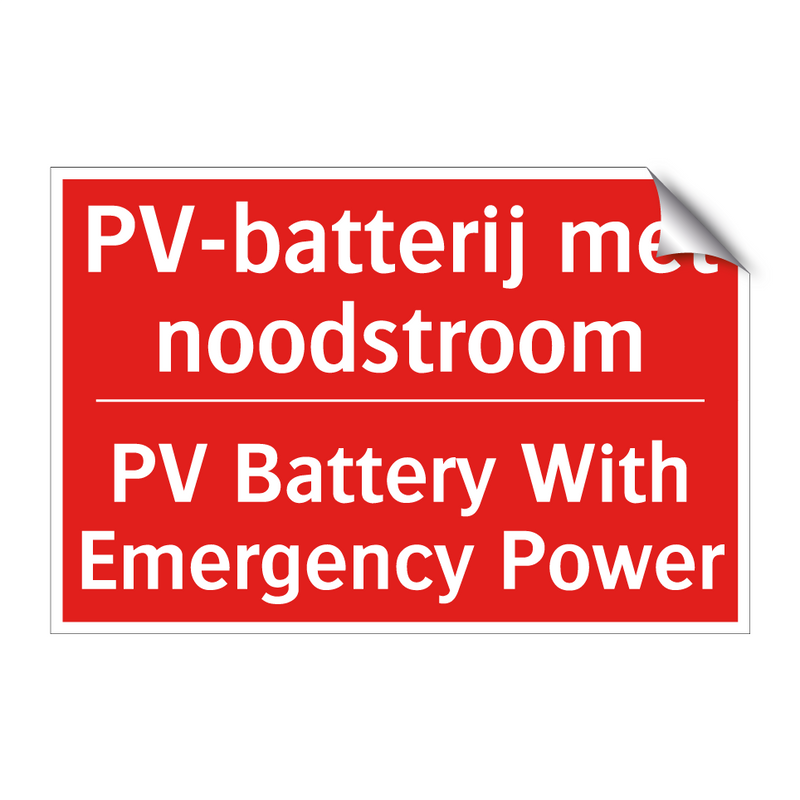 PV-batterij met noodstroom - PV Battery With Emergency Power