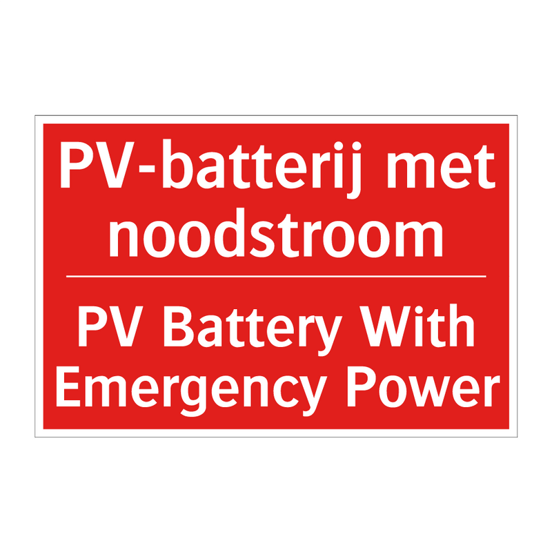PV-batterij met noodstroom - PV Battery With Emergency Power