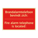Brandalarmtelefoon bevindt zich: - Fire alarm telephone is located:
