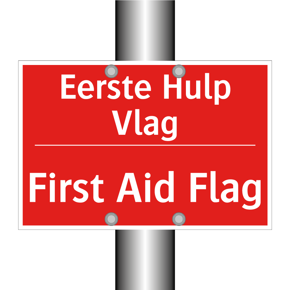 First Aider Flags Koop Eerste Hulp Vlag - First Aid Flag bord | SignOnline | NL-F987