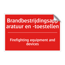 Brandbestrijdingsapparatuur en -toestellen - Firefighting equipment and devices