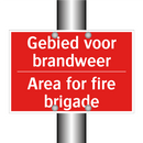 Gebied voor brandweer - Area for fire brigade