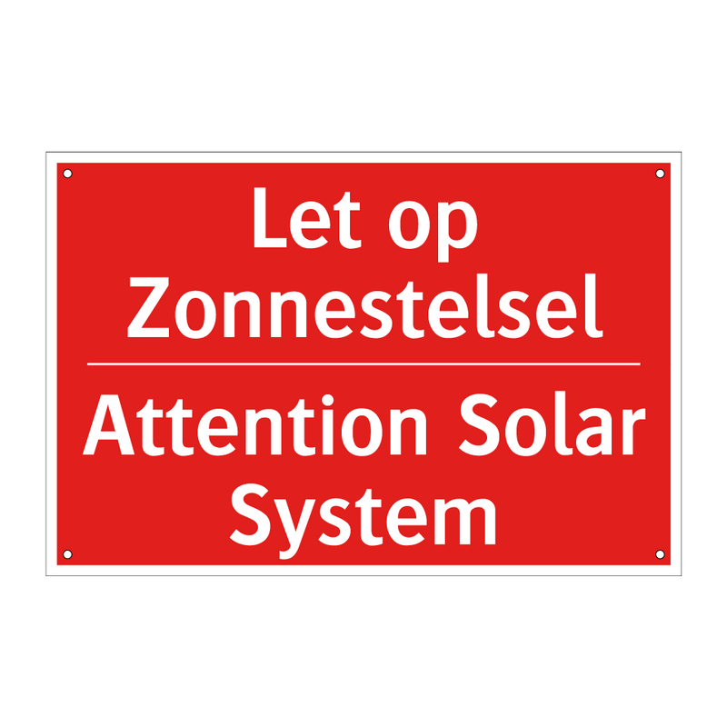 Let op Zonnestelsel - Attention Solar System