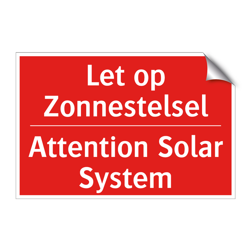 Let op Zonnestelsel - Attention Solar System