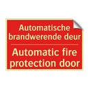 Automatische brandwerende deur - Automatic fire protection door