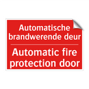 Automatische brandwerende deur - Automatic fire protection door