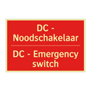 DC - Noodschakelaar - DC - Emergency switch