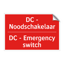 DC - Noodschakelaar - DC - Emergency switch