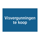 Visvergunningen te koop & Visvergunningen te koop & Visvergunningen te koop