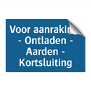 Voor aanraking: - Ontladen - Aarden - Kortsluiting