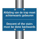 Afdaling van de trap moet achterwaarts /.../ - Descent of the stairs must be /.../