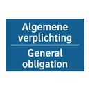 Algemene verplichting - General obligation & Algemene verplichting - General obligation