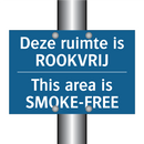 Deze ruimte is ROOKVRIJ - This area is SMOKE-FREE