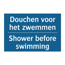 Douchen voor het zwemmen - Shower before swimming