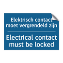 Elektrisch contact moet vergrendeld /.../ - Electrical contact must be locked /.../