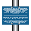 Gebruik van lockers. De lockers /.../ - Locker use. The lockers may only /.../