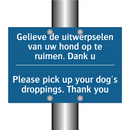 Gelieve de uitwerpselen van uw /.../ - Please pick up your dog's droppings. /.../
