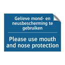 Gelieve mond- en neusbescherming /.../ - Please use mouth and nose protection /.../