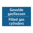 Gevulde gasflessen - Filled gas cylinders & Gevulde gasflessen - Filled gas cylinders