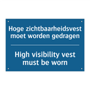 Hoge zichtbaarheidsvest moet worden /.../ - High visibility vest must be worn /.../