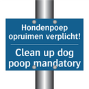 Hondenpoep opruimen verplicht! - Clean up dog poop mandatory