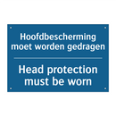 Hoofdbescherming moet worden gedragen /.../ - Head protection must be worn