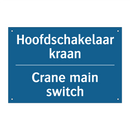 Hoofdschakelaar kraan - Crane main switch & Hoofdschakelaar kraan - Crane main switch